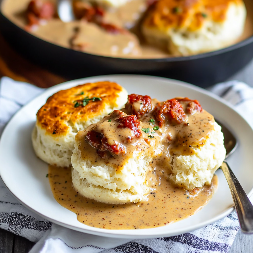 Biscuits and Chorizo Gravy