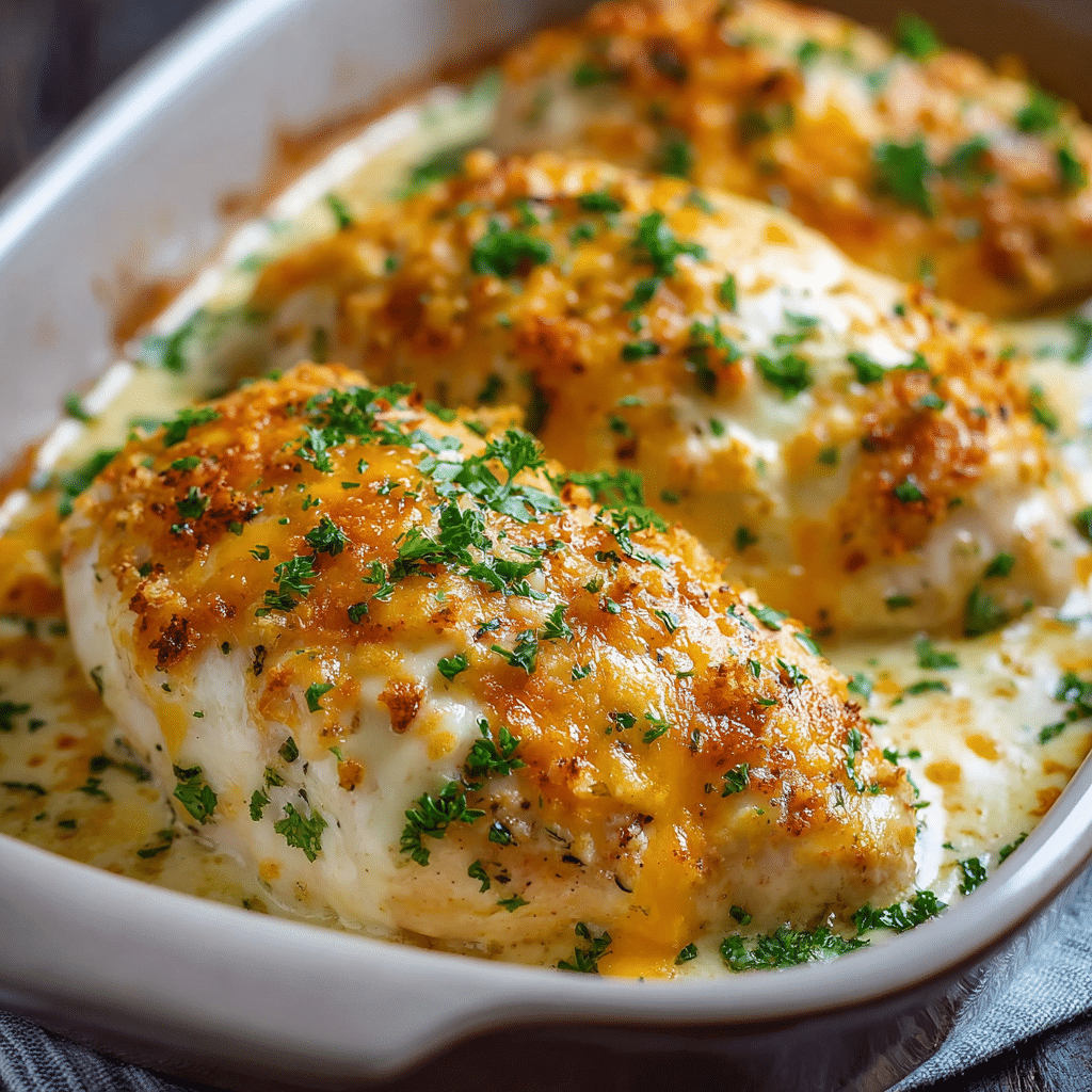 Cheesy Sour Cream Chicken Bake