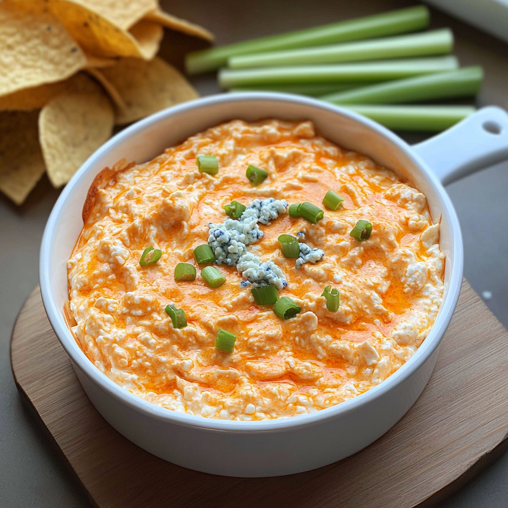 Cottage Cheese Buffalo Chicken Dip