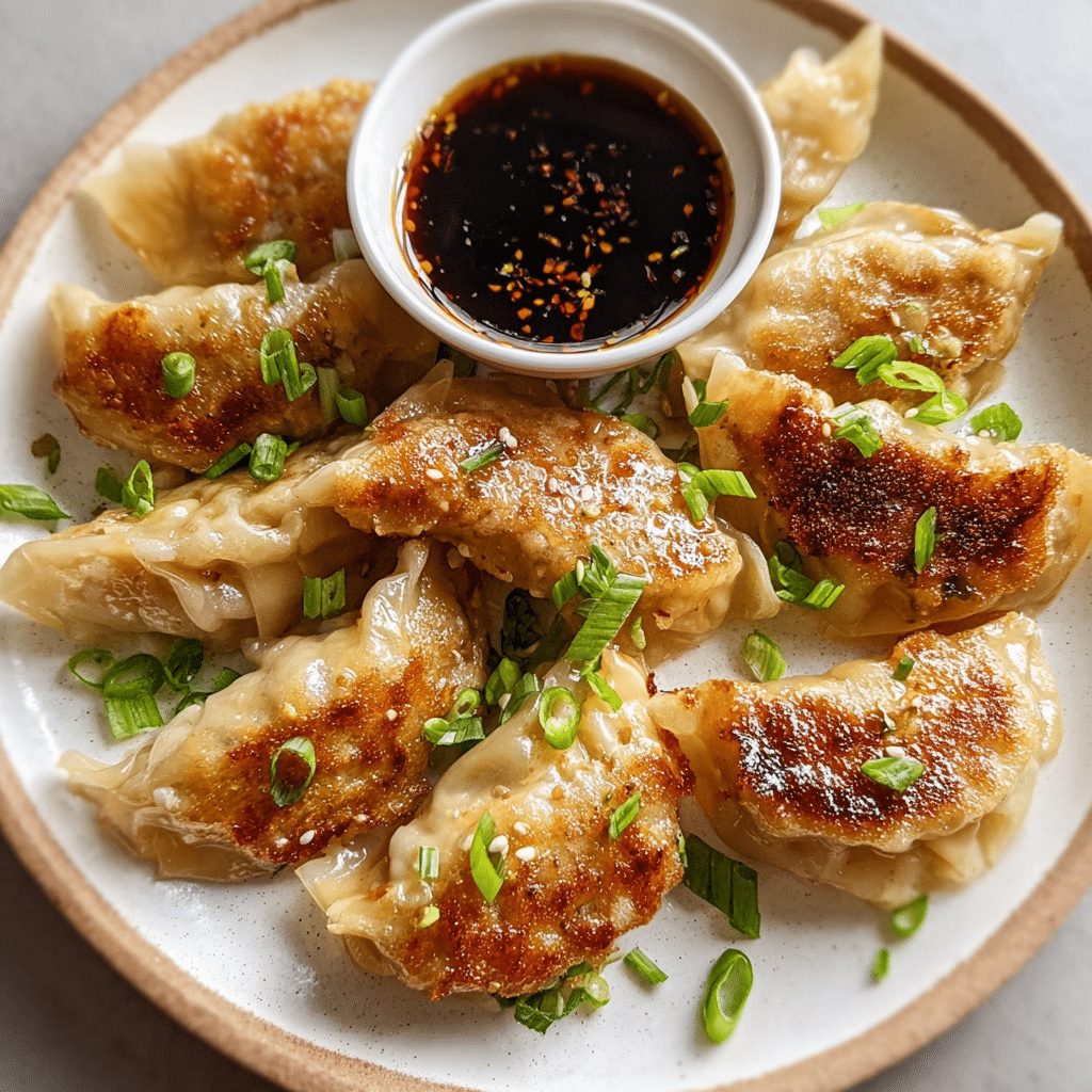 Crispy Pan-Fried Chicken Dumplings