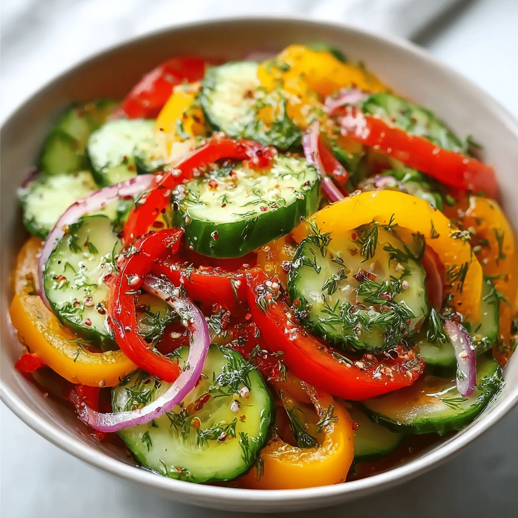 Cucumber Bell Pepper Salad
