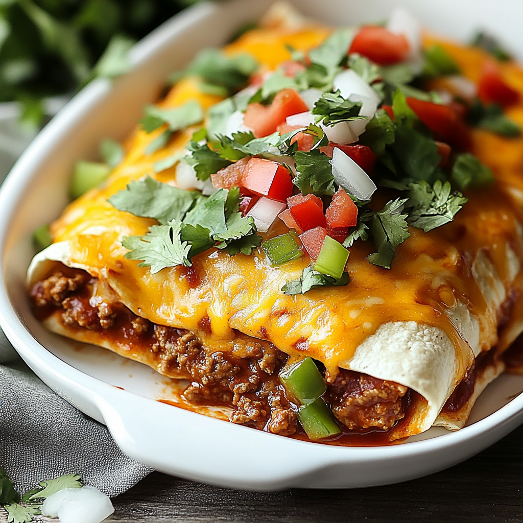Easy Ground Beef Enchiladas