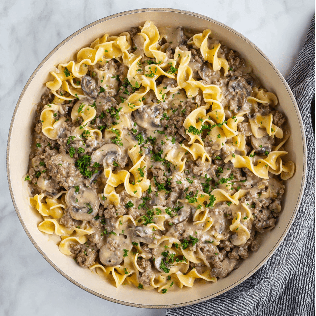 Ground Beef Stroganoff
