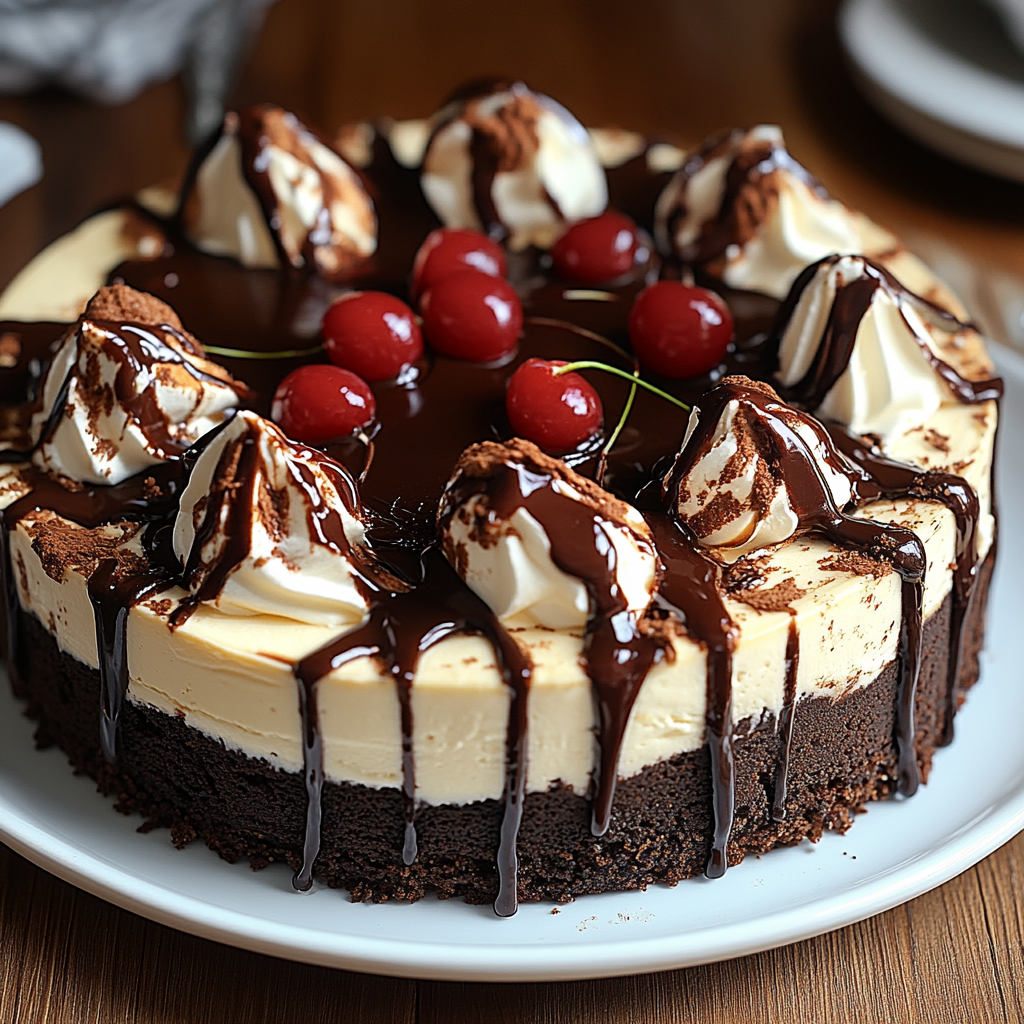 Hot Fudge Sundae Brownie Cheesecake