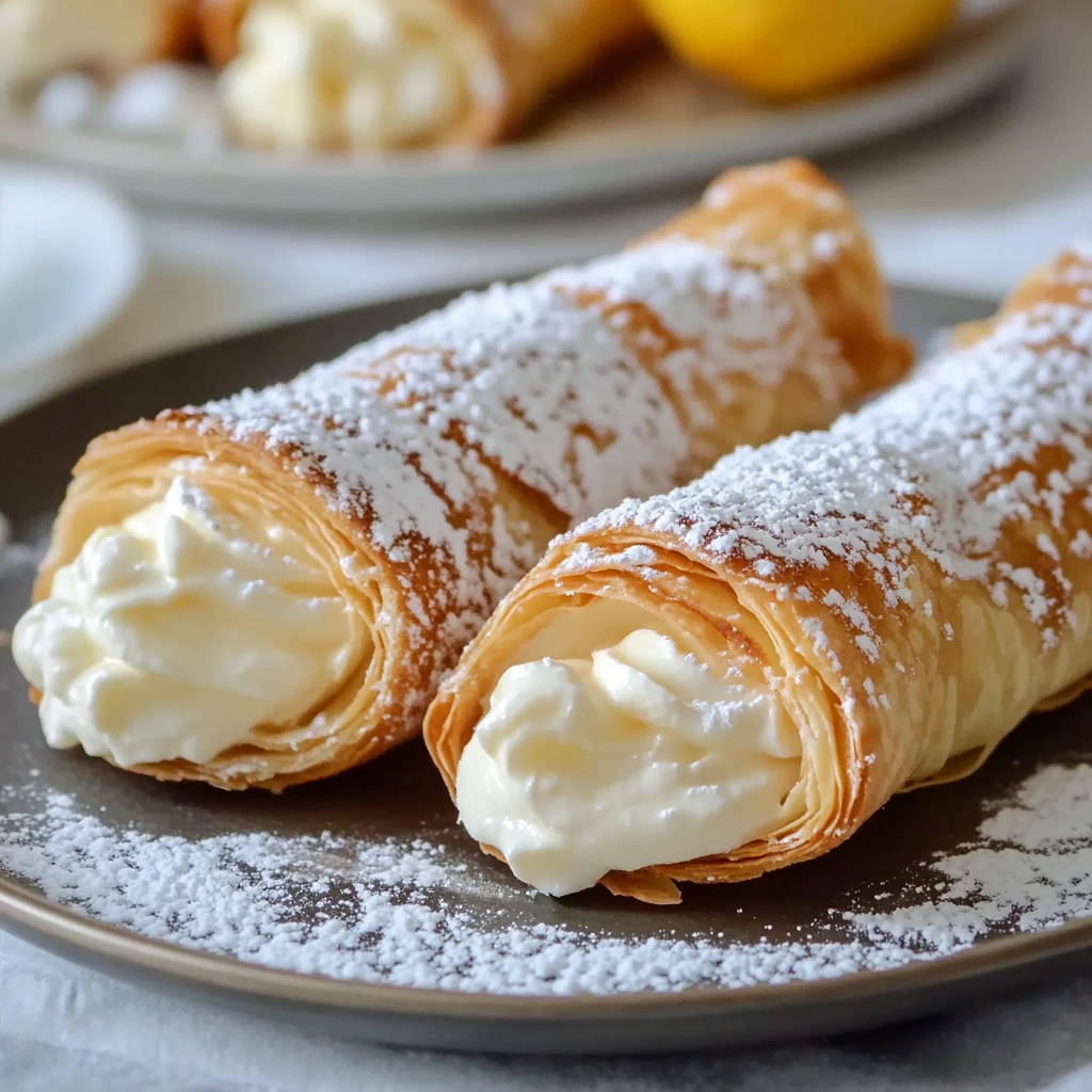 Italian Cream Stuffed Cannoncini