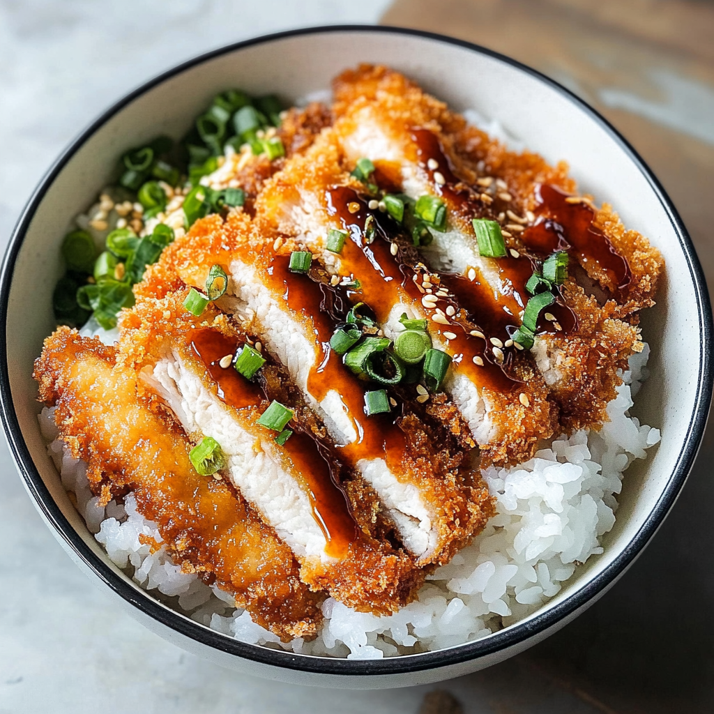 Japanese Katsu Bowls with Tonkatsu Sauce
