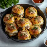 Juicy Garlic Parmesan Cheeseburger Bombs