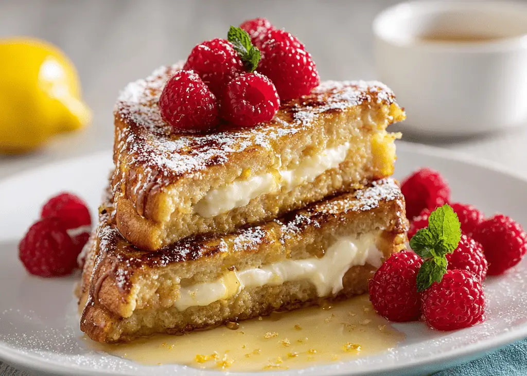 Lemon‑Mascarpone Stuffed French Toast