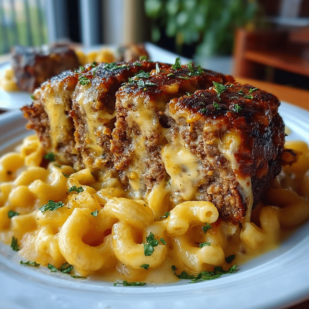 Mac and Cheese Stuffed Meatloaf