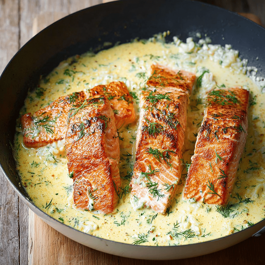 Salmon in Creamy Dill Sauce