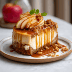 Salted Caramel Apple Crumble Cheesecake