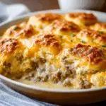 Southern Sausage Biscuits & Gravy Bake