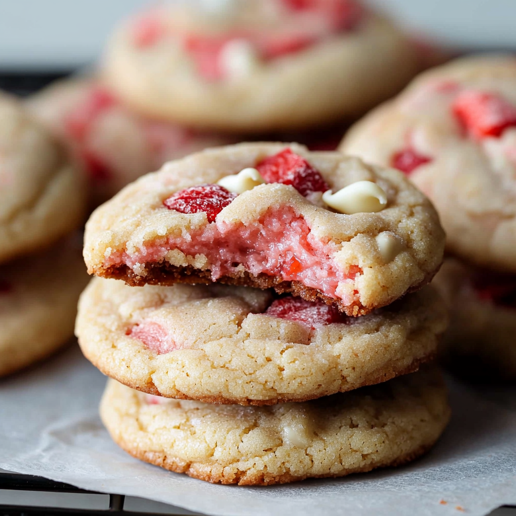 Strawberry White Chocolate Cookies