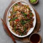 Vietnamese Flat Rice Noodles with Beef