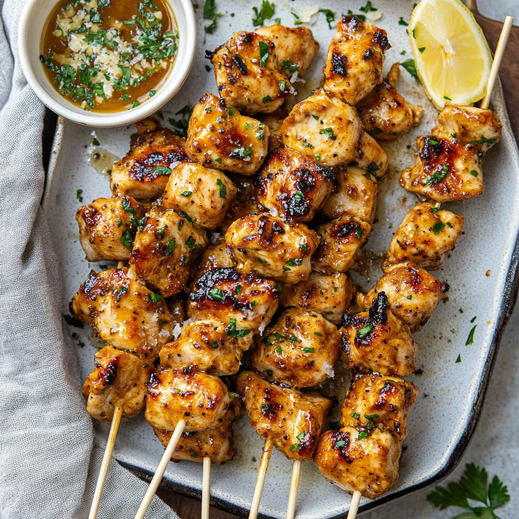 Honey Garlic Chicken Skewers