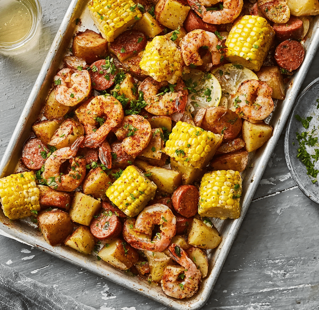 Southern-Style Sheet-Pan Shrimp Boil