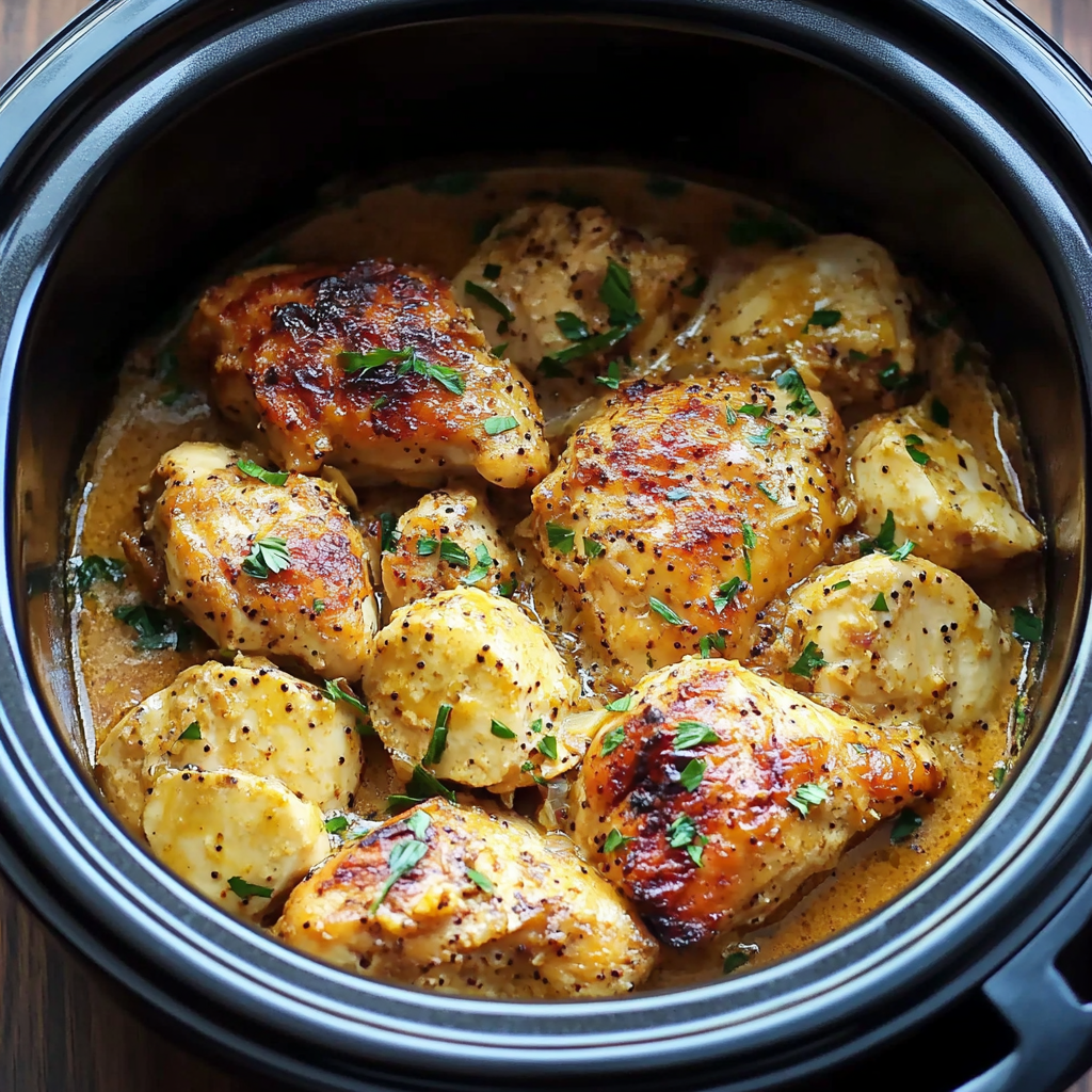 Slow Cooker Mustard Chicken
