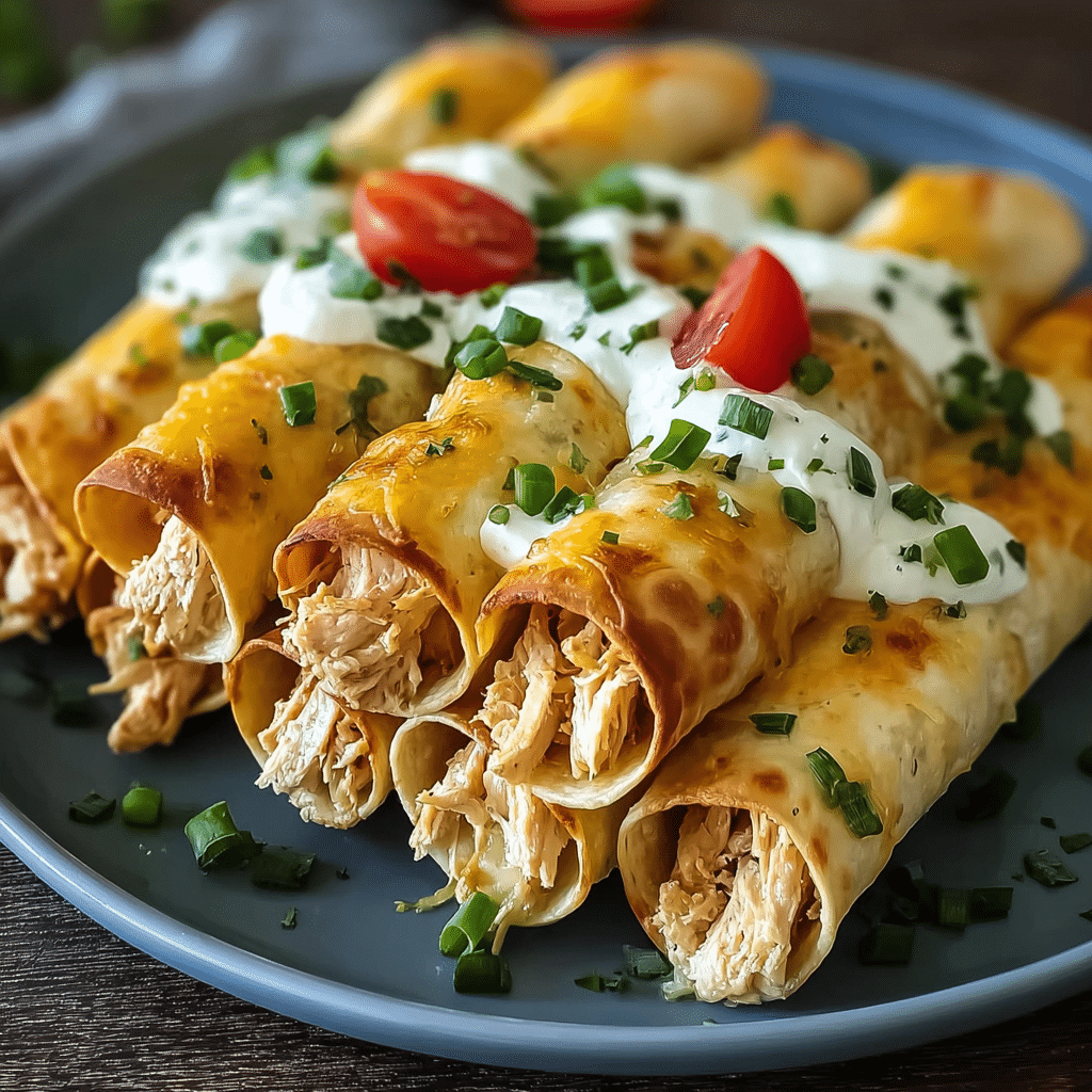 Cream Cheese Chicken Taquitos