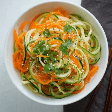 Asian Cucumber Carrot Slaw
