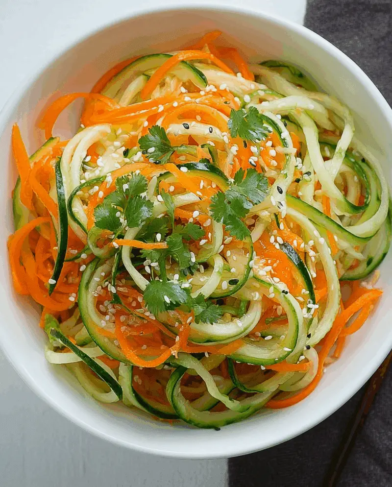 Asian Cucumber Carrot Slaw