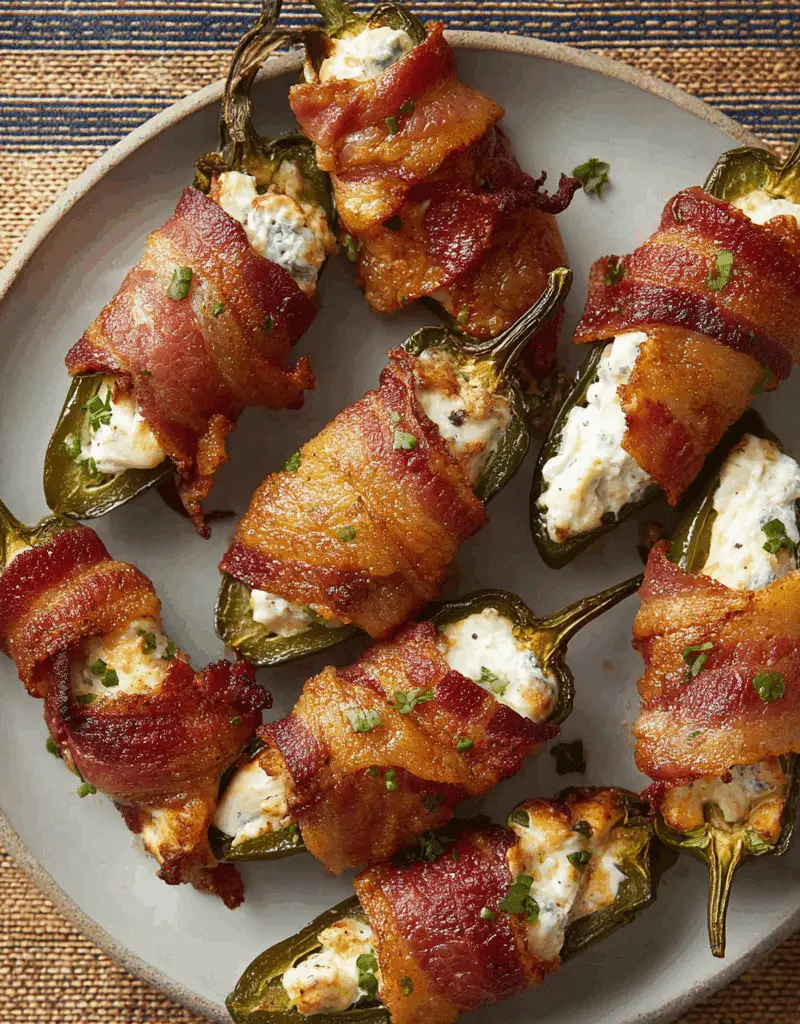 Spicy Bacon‑Wrapped Jalapeño Poppers