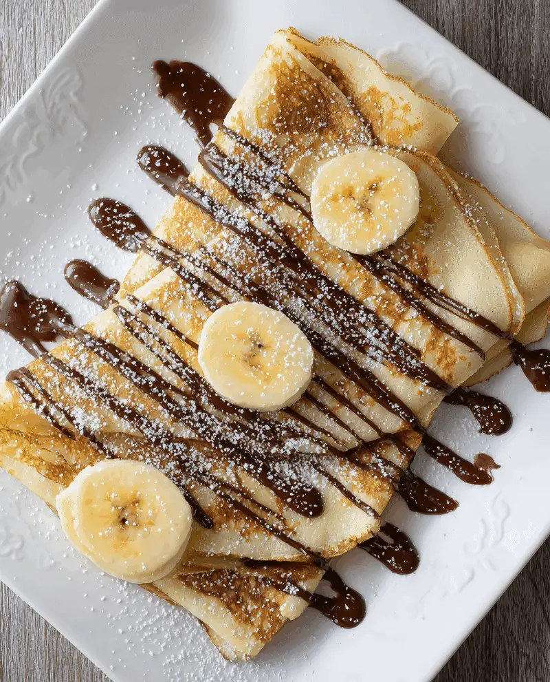 Banana and Nutella Crepes