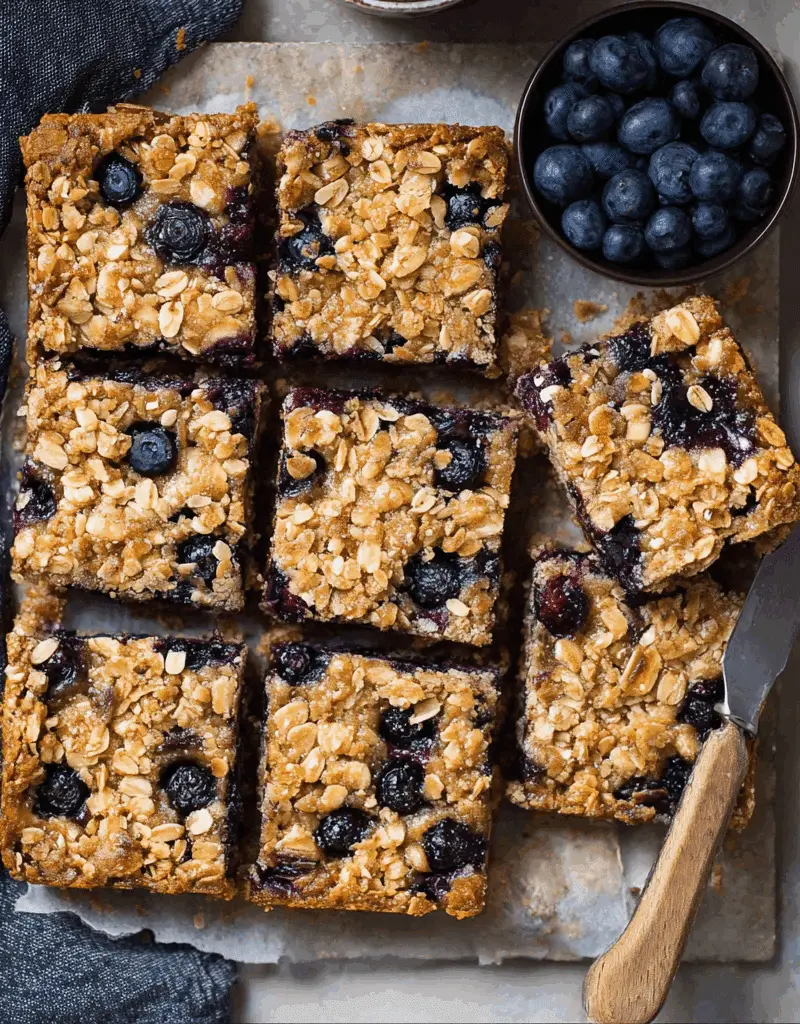 Blueberry Baked Oatmeal Bars