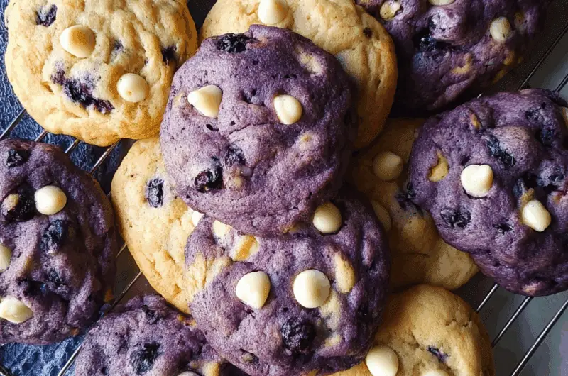 Blueberry White Chocolate Chip Cookies