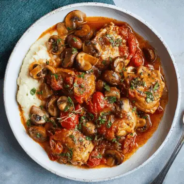 Slow Cooker Chicken Chasseur