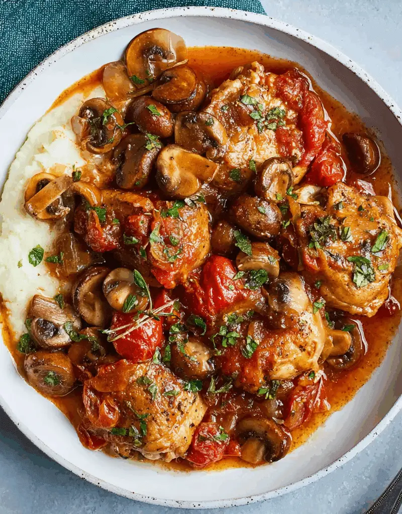 Slow Cooker Chicken Chasseur