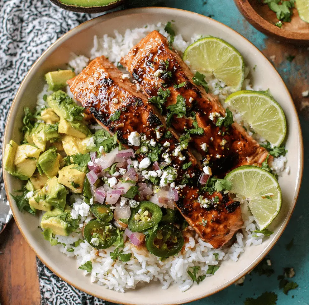 Chipotle Honey Salmon Bowls