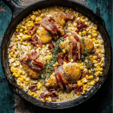 Creamy Garlic Butter Corn Chicken