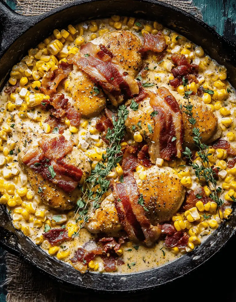 Creamy Garlic Butter Corn Chicken