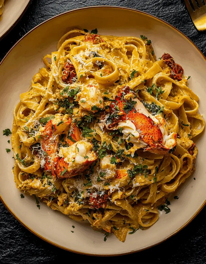 Creamy Tuscan Lobster Pasta
