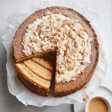 Crispy Coffee Almond Cake