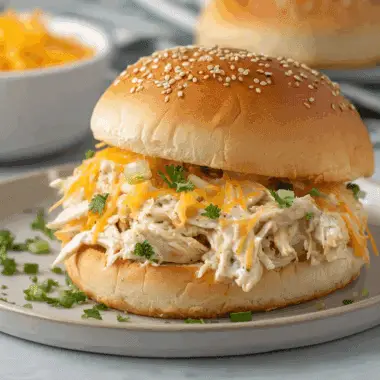 Crock Pot Ranch Chicken Sandwiches