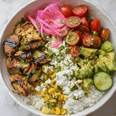 Grilled Chicken Rice Bowls