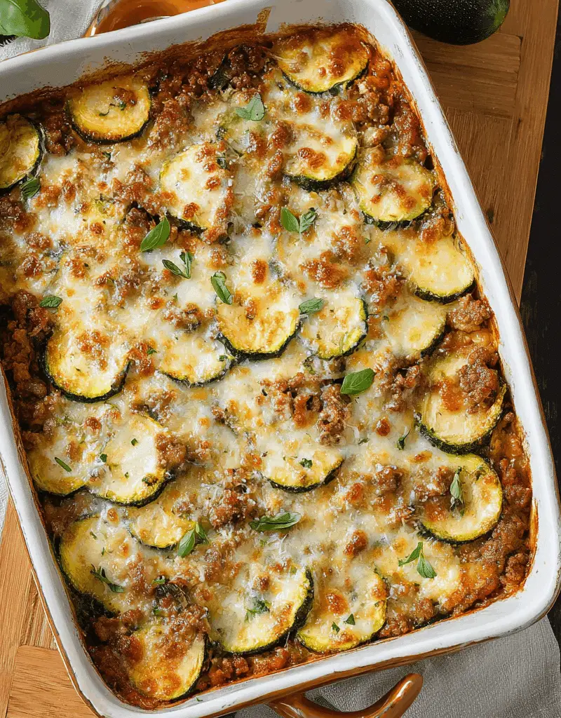 Ground Beef Zucchini Casserole