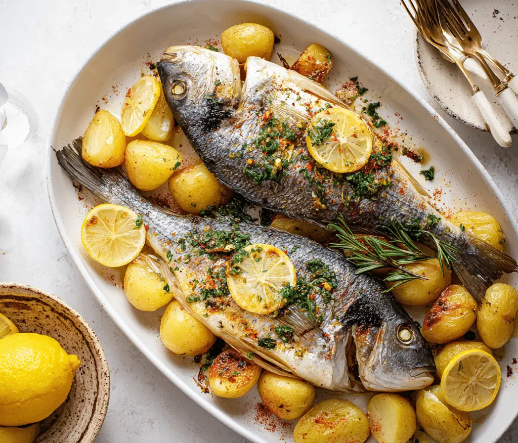 Herb-Roasted Sea Bream & Golden Potatoes