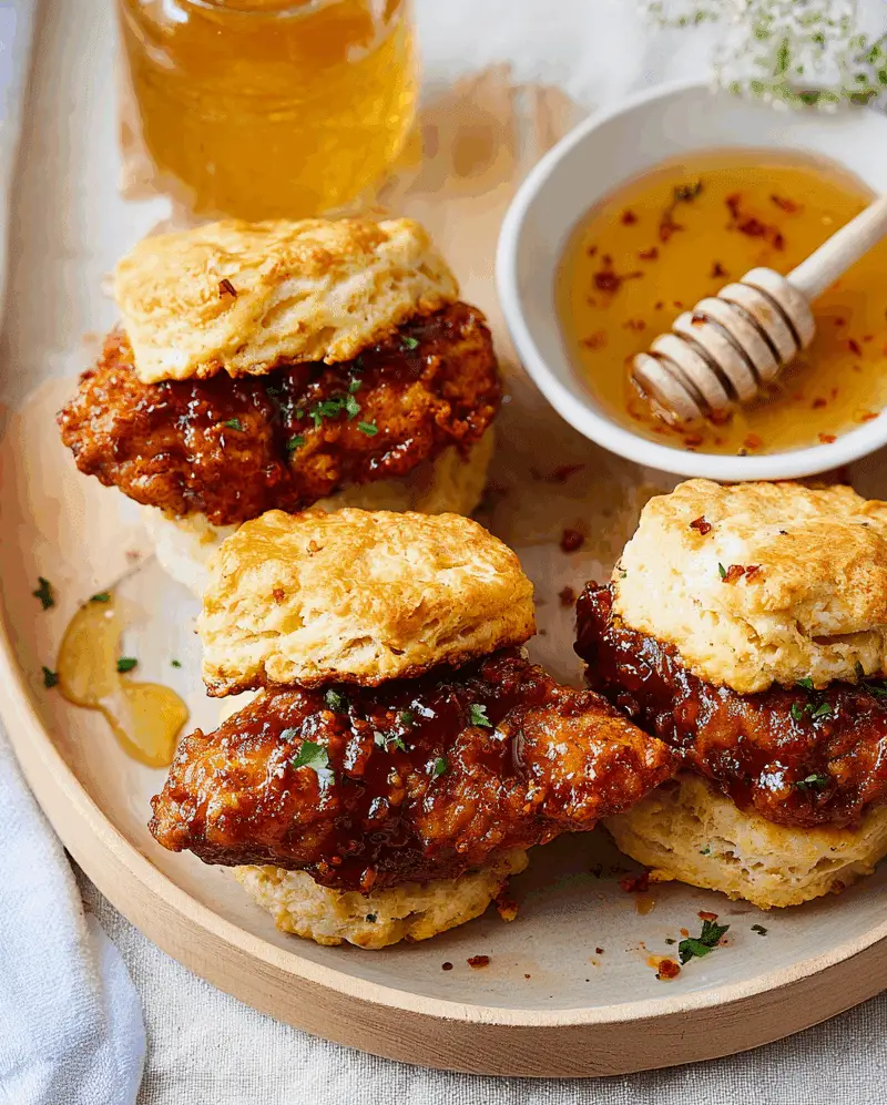 Hot Honey Chicken Biscuits
