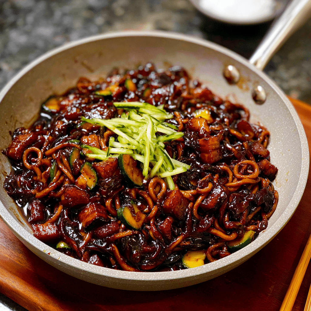 Jajangmyeon (Korean Black Bean Noodles)