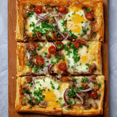 Puff Pastry Breakfast Pizza