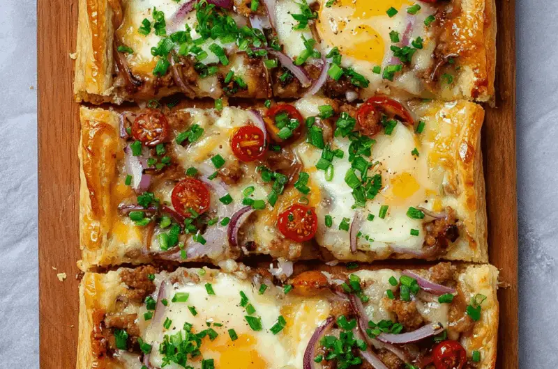 Puff Pastry Breakfast Pizza