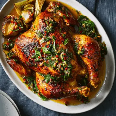 Roast Chicken with Chile‑Basil Vinaigrette
