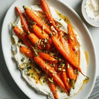 Roasted Carrots with Whipped Ricotta and Hot Honey