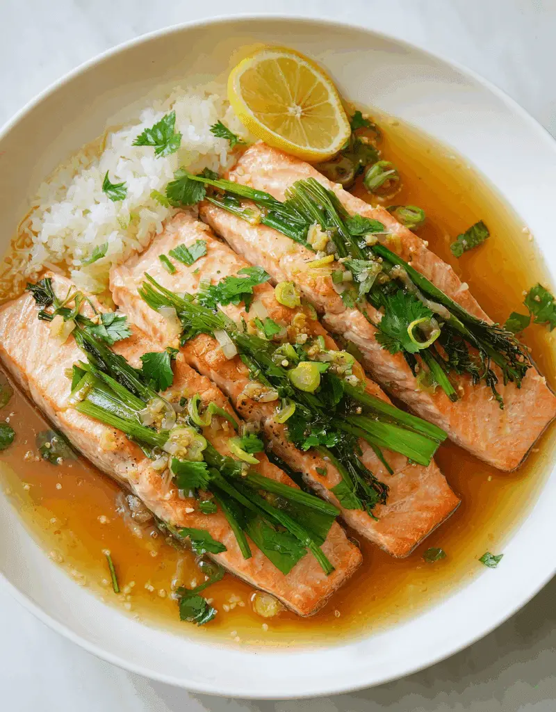 Steamed Ginger Salmon