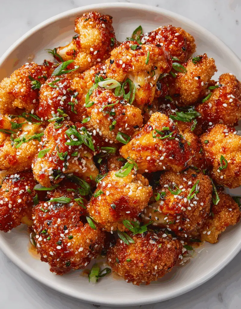 Sweet and Spicy Baked Cauliflower