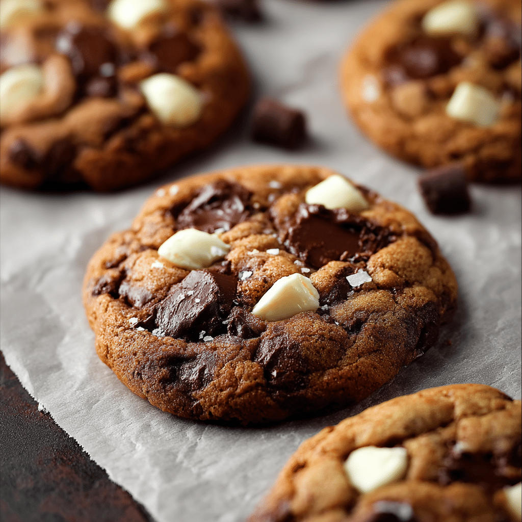 Triple Chocolate Chunk Cookies