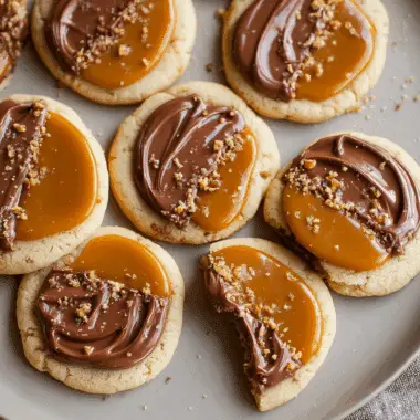 Twix-Inspired Caramel Crunch Cookies