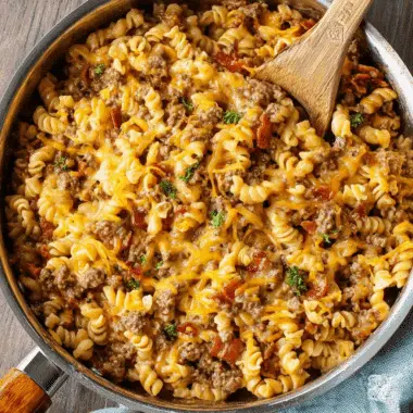 Loaded Bacon Cheeseburger Pasta